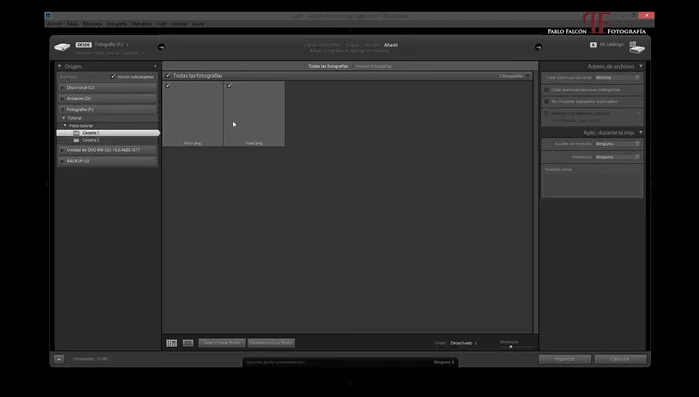 Crea una copia de seguridad de tus fotos en una carpeta separada (simulando un disco duro externo).