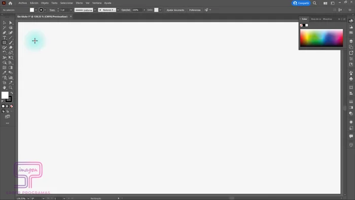 Seleccionar la herramienta Rectángulo y crear un rectángulo del tamaño deseado para la tabla.