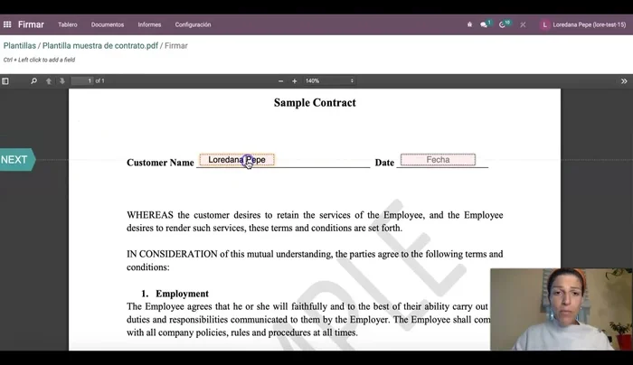 El firmante descarga el documento firmado.