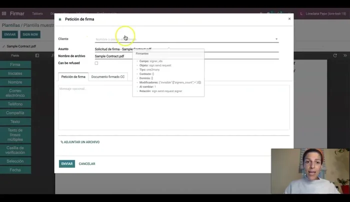 El firmante descarga el documento firmado.