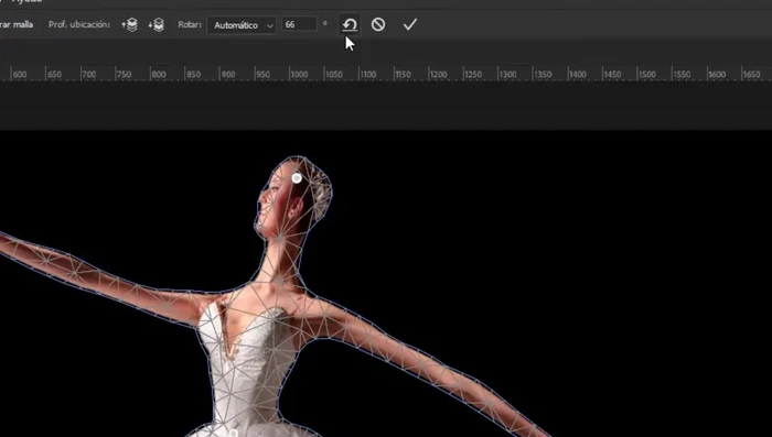 Utilizar la opción 'Resetear' para volver al estado original de la deformación.