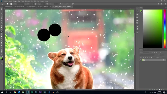 El borrador elimina partes de la imagen. Asegúrate de desbloquear la capa antes de usarla.