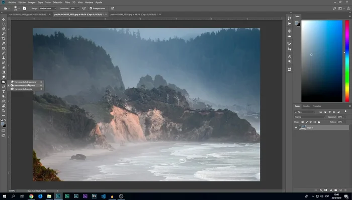 Las herramientas sobreexponer y subexponer aclaran y oscurecen áreas de la imagen, respectivamente. Útil para efectos como el 'dodge and burn'.