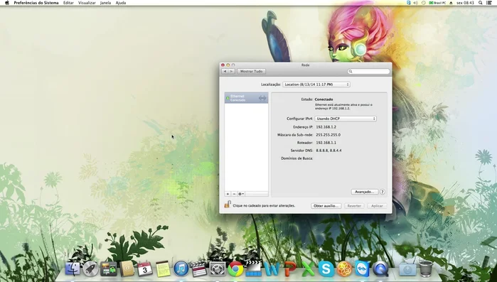 Elige tu conexión activa y haz clic en 'Avanzado'.