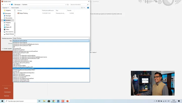 Seleccionar si se exportan todas las diapositivas.