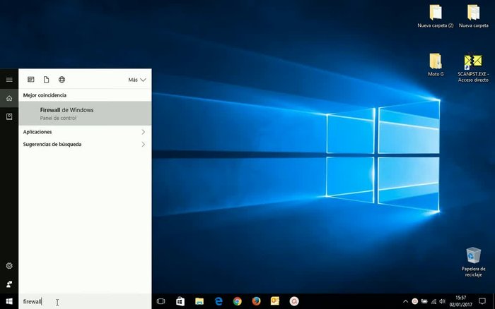 Entrar a la configuración avanzada del Firewall.