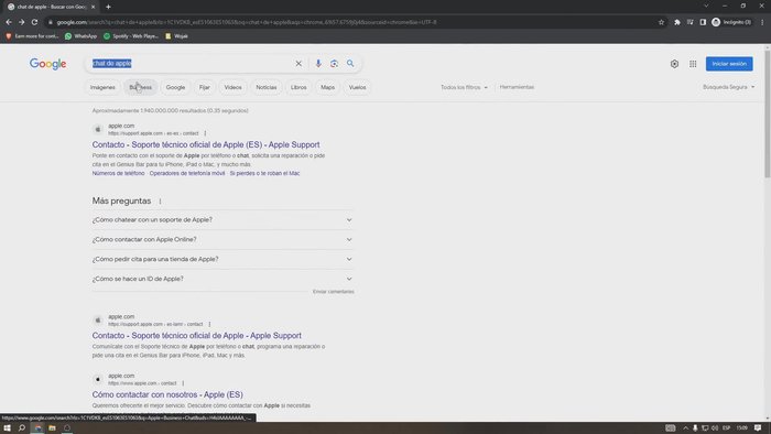 Seleccionar "Obtener ayuda" para App Store.