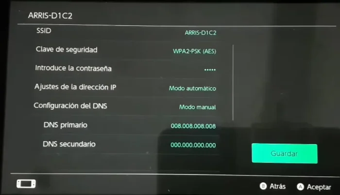 Guarda la configuración.