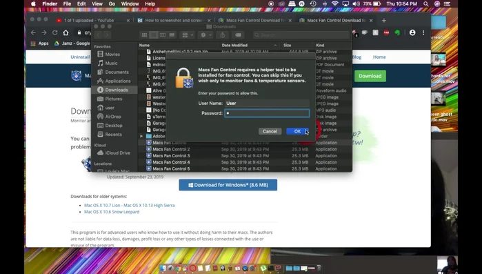 Introduce tu contraseña para autorizar la instalación.