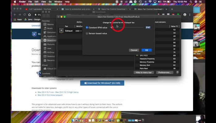 Abre la aplicación Control Máximo del Ventilador. Cambia la configuración de RPM a un valor constante. Experimenta para encontrar la velocidad que minimice el ruido sin afectar el rendimiento.