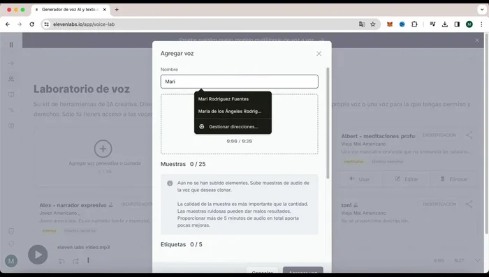 Selecciona la opción 'Clonación Instantánea'.
