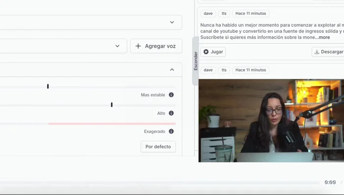 Asigna un nombre y una breve descripción a tu clon de voz.
