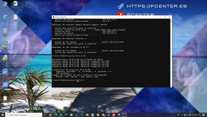 Hacer un ping a la IP de tu router ('ping [ip_router]') para comprobar la conexión entre tu PC y el router. Tiempos de respuesta altos indican problemas en este tramo de la conexión.