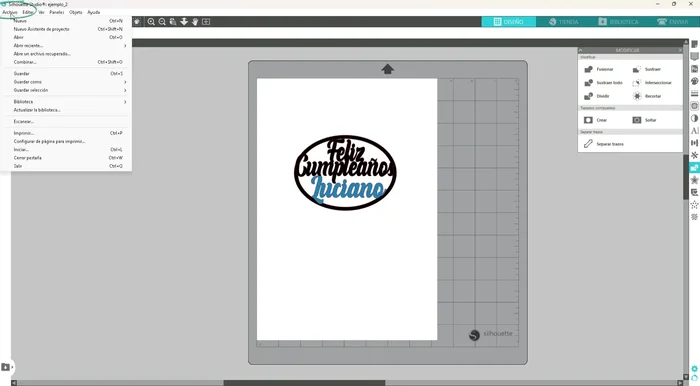 Accede a la opción 'Archivo'.