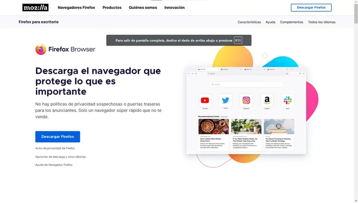 Descargar e instalar el navegador Firefox si aún no lo tienes.
