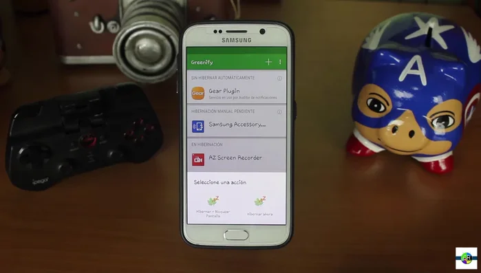 Utilizar el acceso directo (opcional) para hibernar las aplicaciones rápidamente desde la pantalla de inicio.