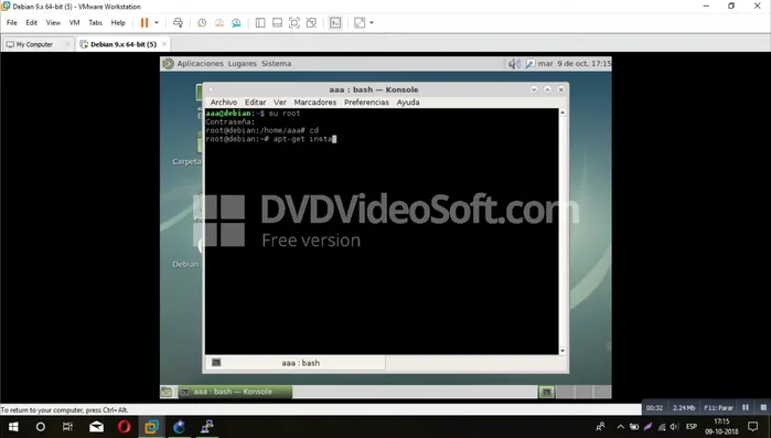 Verificar la instalación de los paquetes con el comando `onstad`.