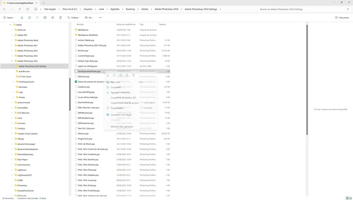 Selecciona 'Renombrar' y cambia el nombre del archivo añadiendo '.old' o cualquier otra extensión al final.