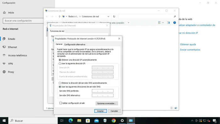 Ingresa las DNS de Google: 8.8.8.8 (Preferido) y 8.8.4.4 (Alternativo).